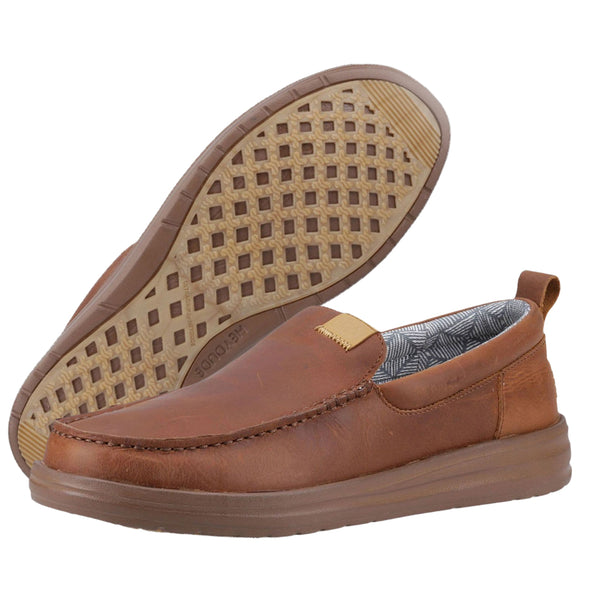 Hey Dude Wally Grip Moc Craft Leather Brown