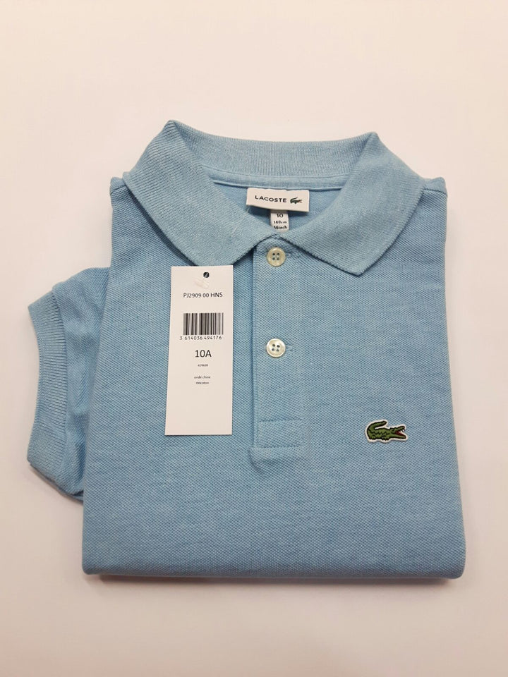 Polo Lacoste Jr in petit piqué tinta unita 1/6 Anni
(L1812) PJ2909 colore HNS ONDE CHINE