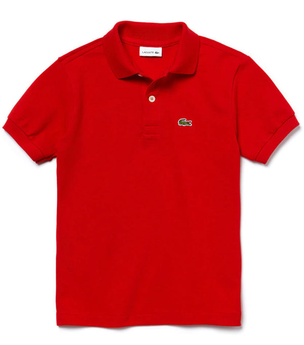 Polo Lacoste Jr in petit piqué tinta unita 10/16 anni
(L1812) PJ2909 colore 240 rouge