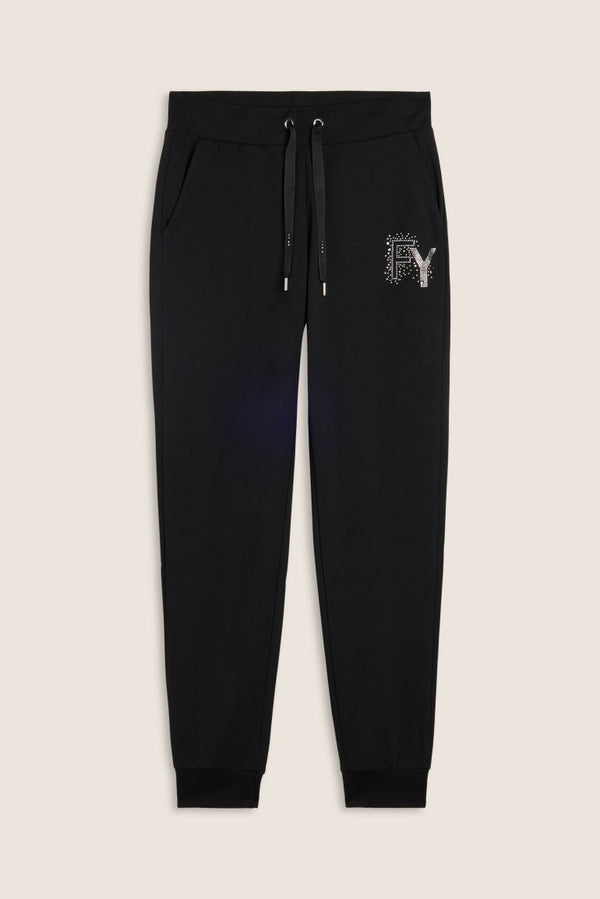 Freddy Pantaloni Sportivi con Polsini in Costina e Strass S25WCXP2