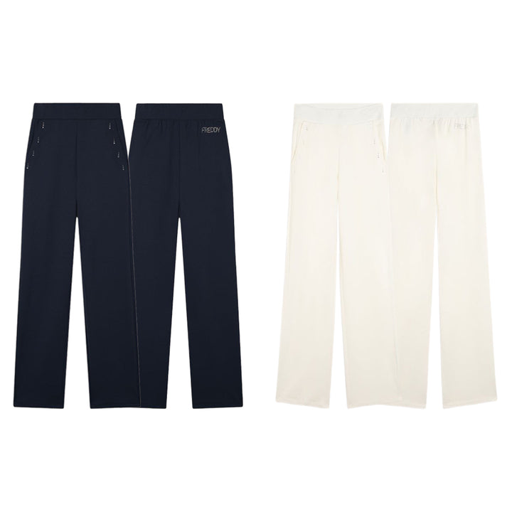 Freddy Pantaloni Comfort Fit con Gamba Dritta e Dettagli in Strass S25WCXP3