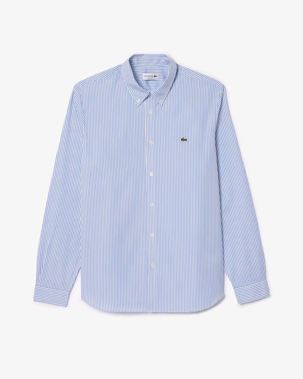 Lacoste Camicia Cotone a Righe Regular Fit CH2936-F6Z