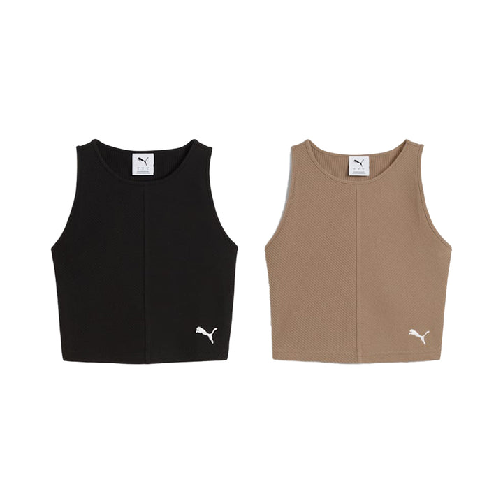 Puma Canotta Wardrobe Ribbed Crop Top Ess 629765