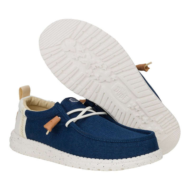 Hey Dude Wally Craft Linen Sargasso Blue/White