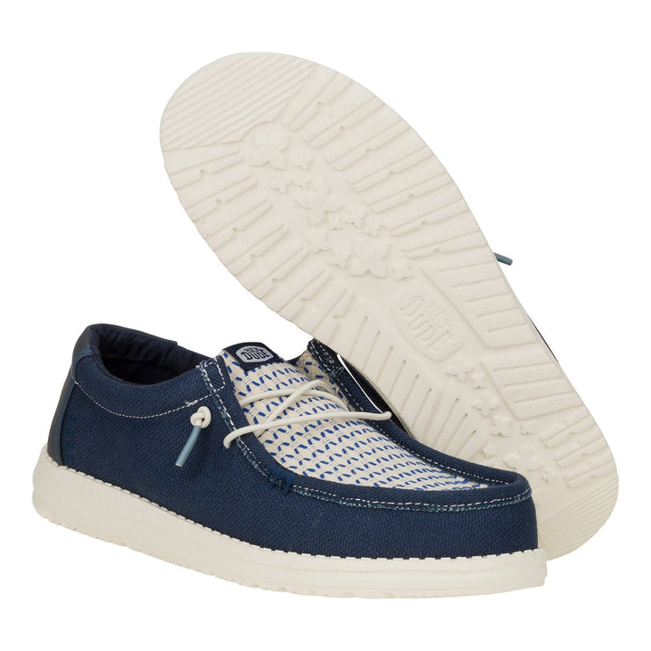 Hey Dude Wally Woven Jute Navy Blazer/Egret