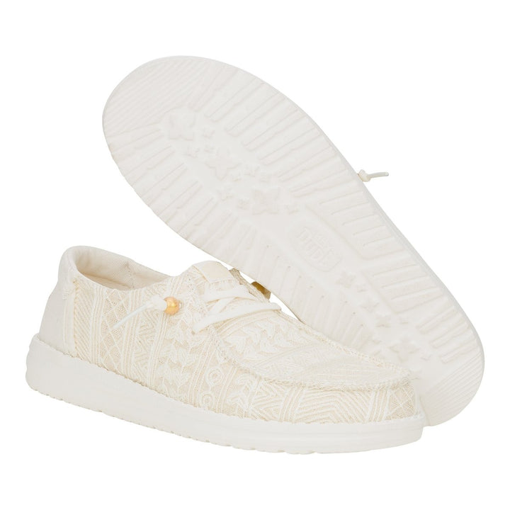 Hey Dude Wendy Crochet Lace White/Gold