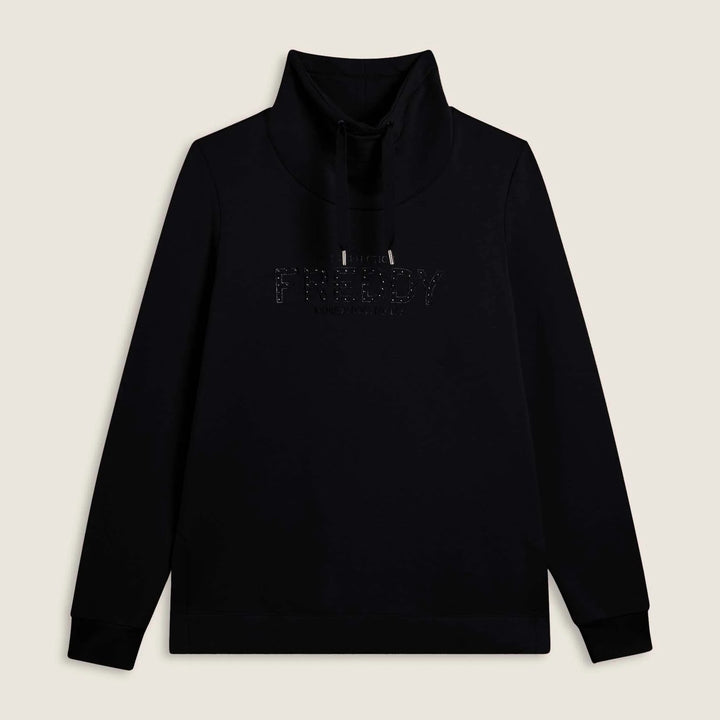 Freddy Felpa Sportiva con Spacchi Laterali e Logo Frontale F25WCXS8