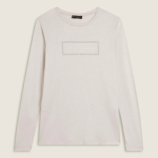 Freddy T-shirt a Manica Lunga con Spacchi e Grafica Brillante F25WCXT4