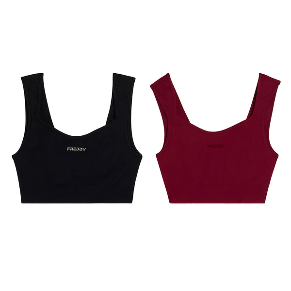 Freddy Top Sportivo con Scollo a Cuore e Supporto Leggero F25WSMB2