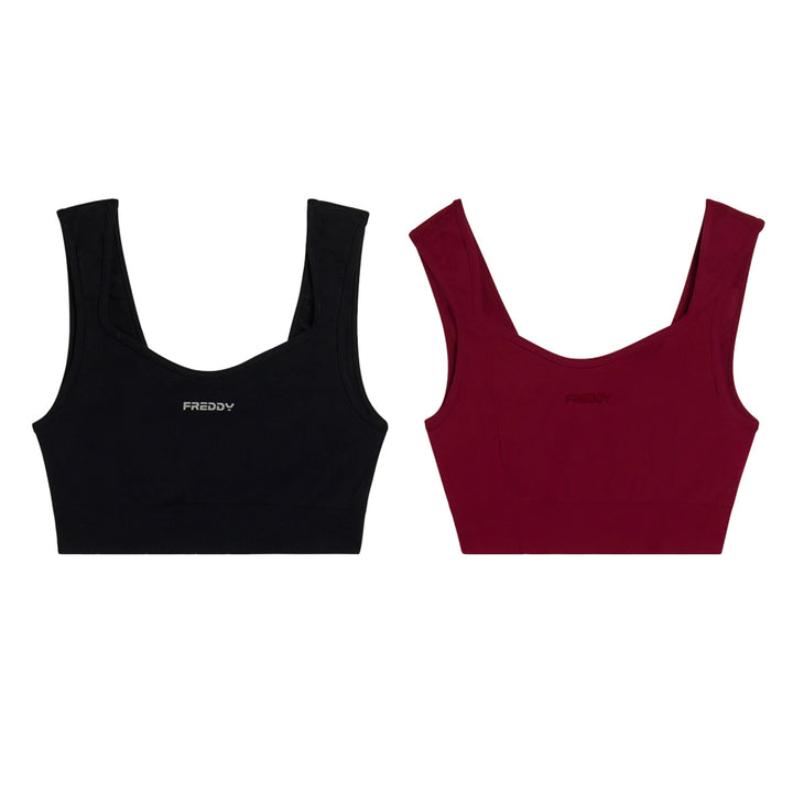 Freddy Top Sportivo con Scollo a Cuore e Supporto Leggero F25WSMB2