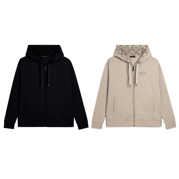 Freddy Felpa con Cappuccio Foderato Fantasia e Zip Frontale F25WTRS4