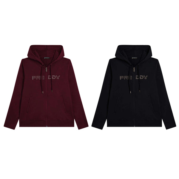 Freddy Felpa con Zip e con Cappuccio e Banda Logata F25WCRS2
