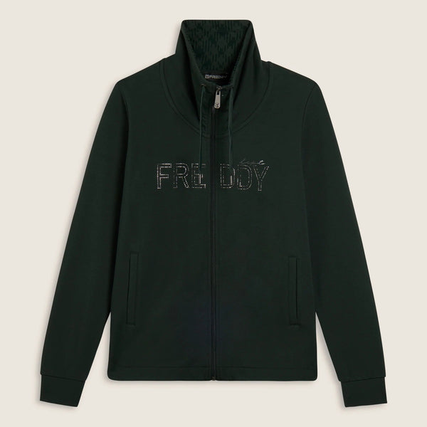 Freddy Felpa con Zip e Collo Alto e Fondo Asimmetrico F25WTRS2